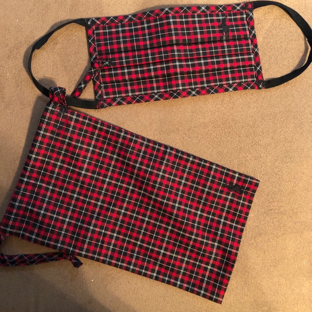 Mask- polo ralph lauren authentic tartan plaid
